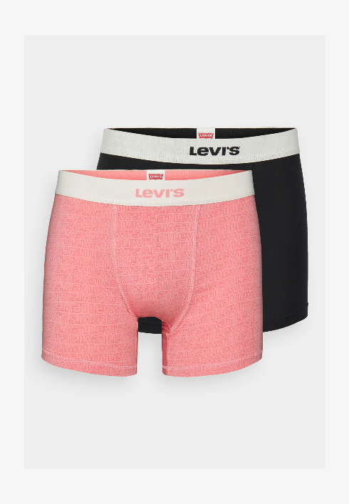 levis men tonal logo aop boxer brief organic cotton pink combo